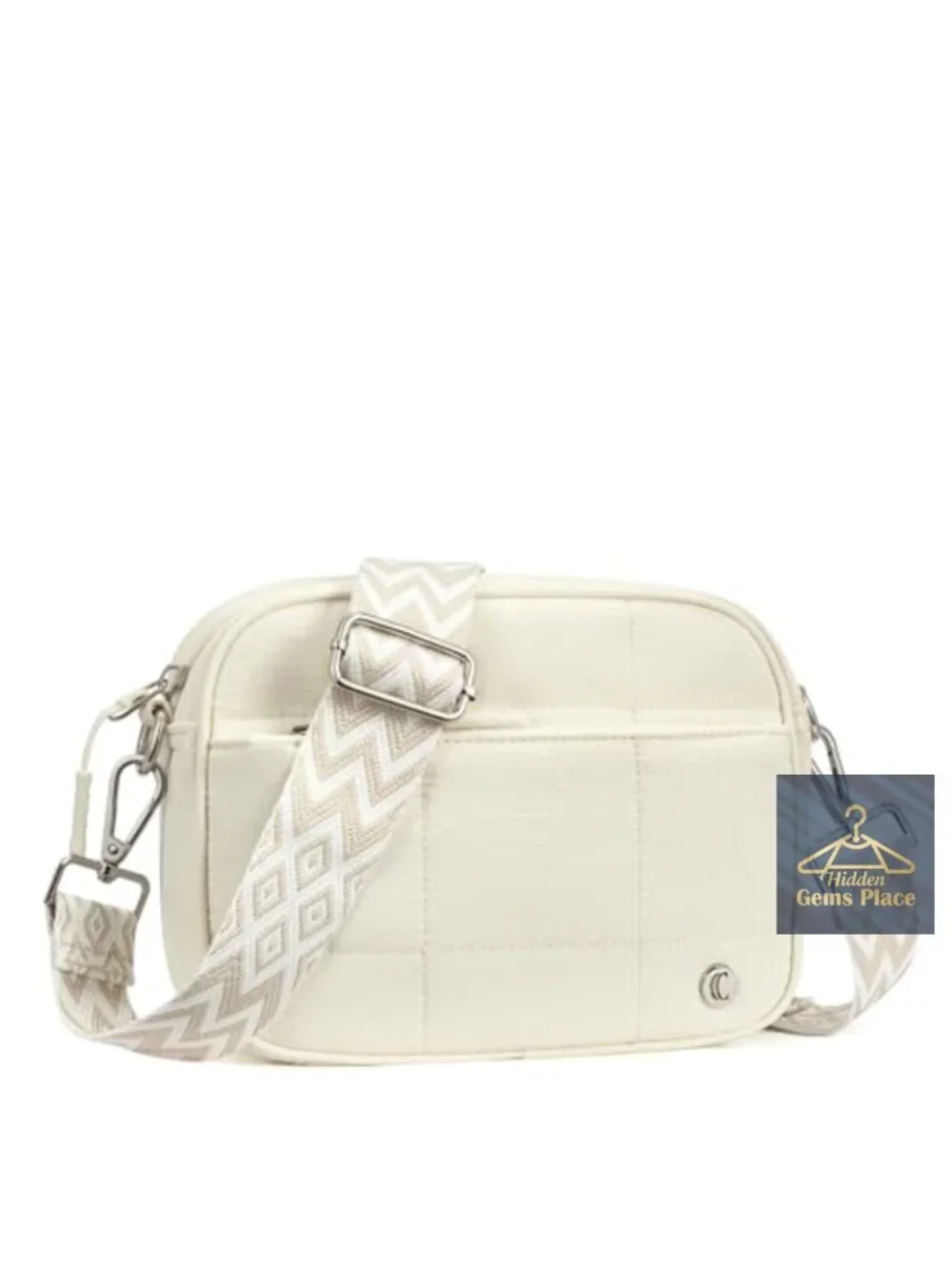 Quilted Crossbody Bag Lightweight Puffer Shoulder Purse with Wide Strap